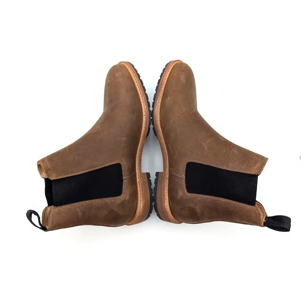 Nisolo Marco Everyday Chelsea Ankle Boots Men's Tobacco Size US10 EU43